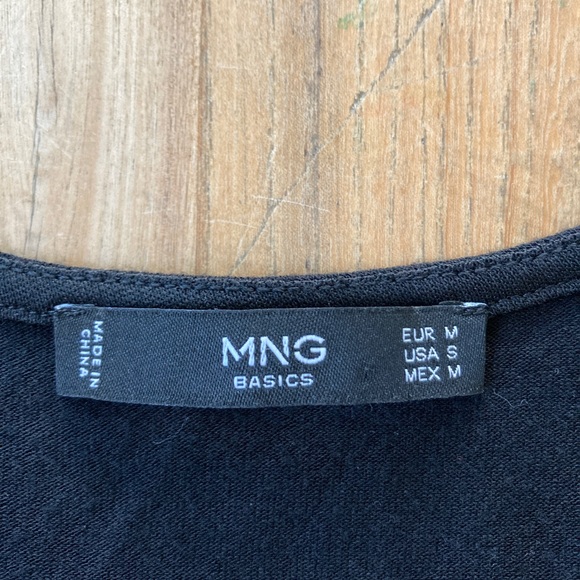 Mango Black Top M - Picture 2 of 3